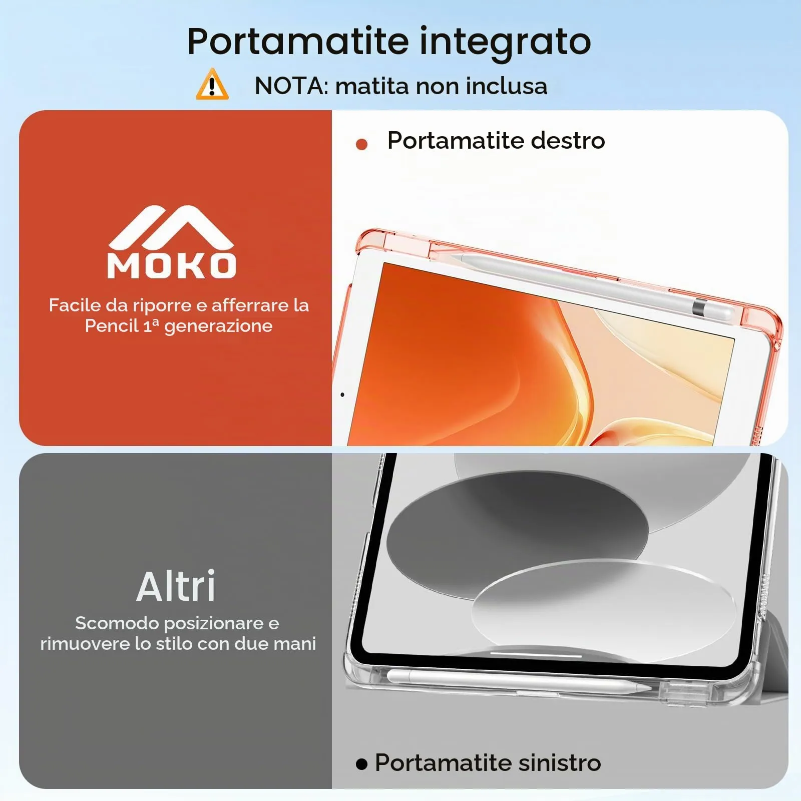 MoKo Cover per iPad 9a/8a/7a Generazione 10,2 Pollici con Portapenna - immagine 6