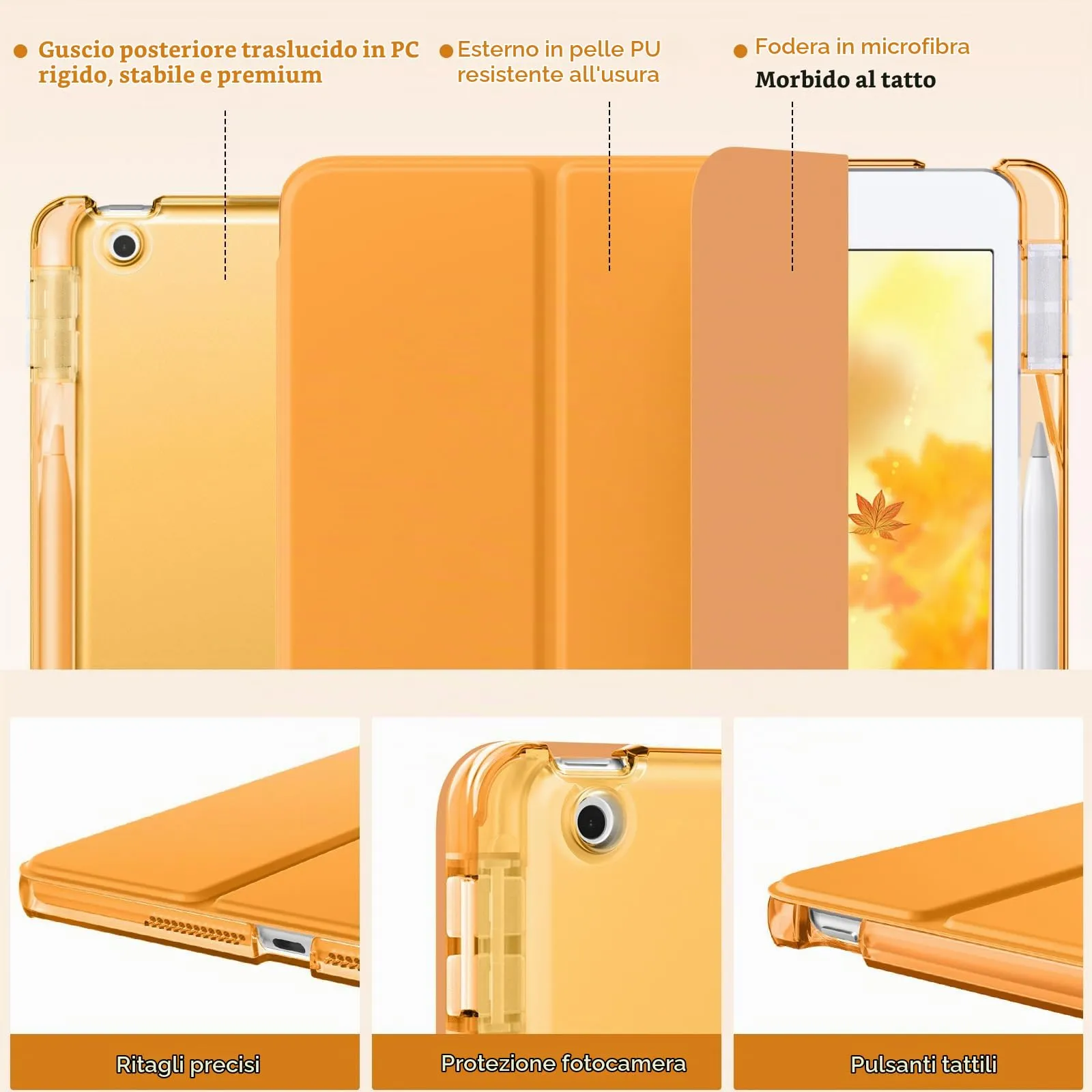 MoKo Cover per iPad 9a/8a/7a Generazione 10,2 Pollici con Portapenna - immagine 3