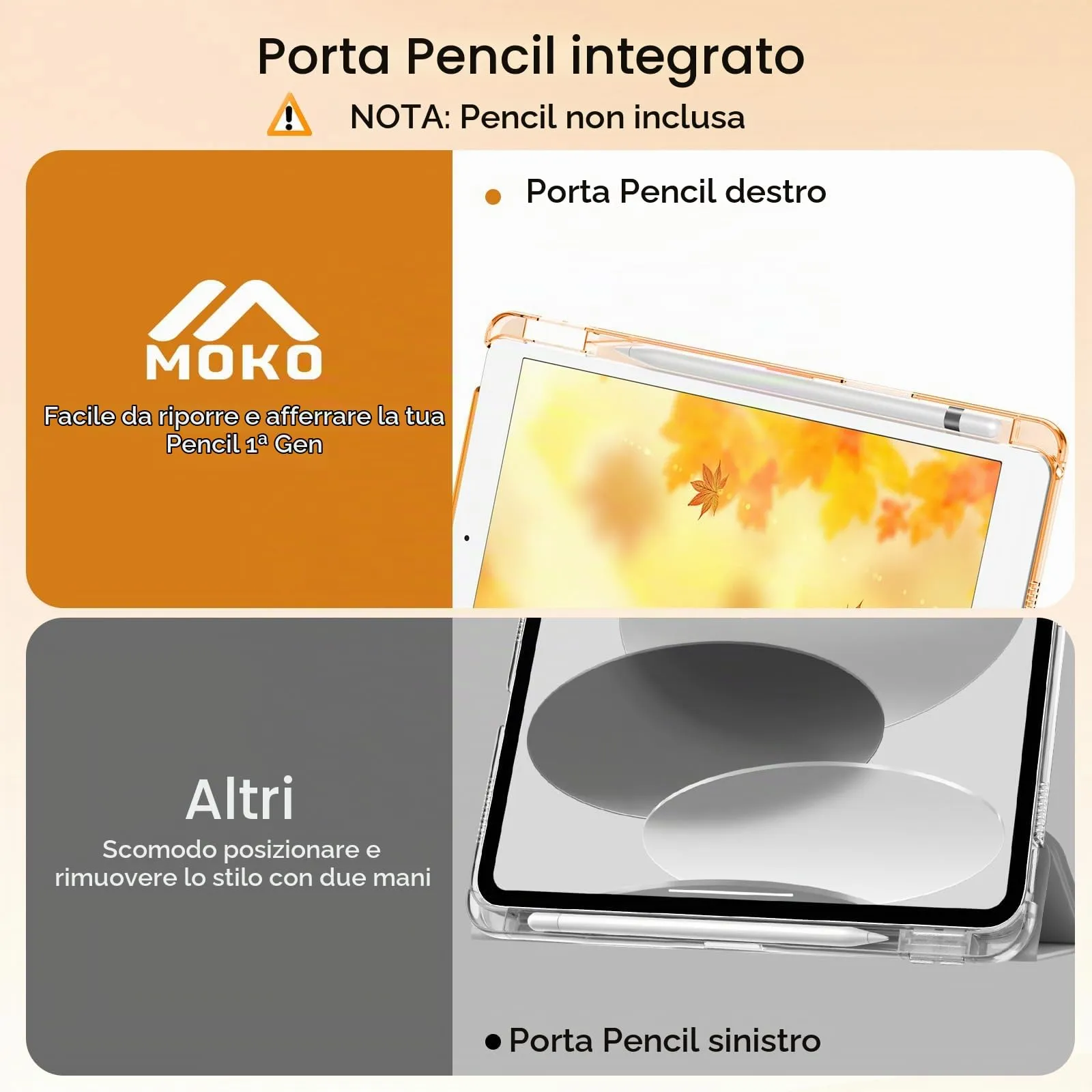 MoKo Cover per iPad 9a/8a/7a Generazione 10,2 Pollici con Portapenna - immagine 6