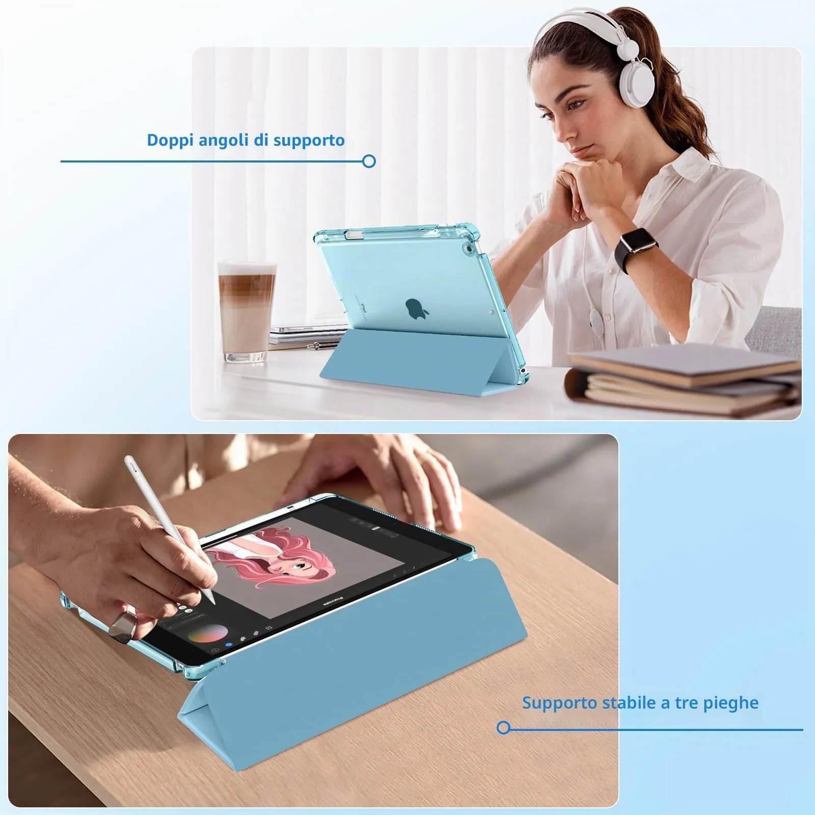 MoKo Cover per iPad 9a/8a/7a Generazione 10,2 Pollici con Portapenna - immagine 4