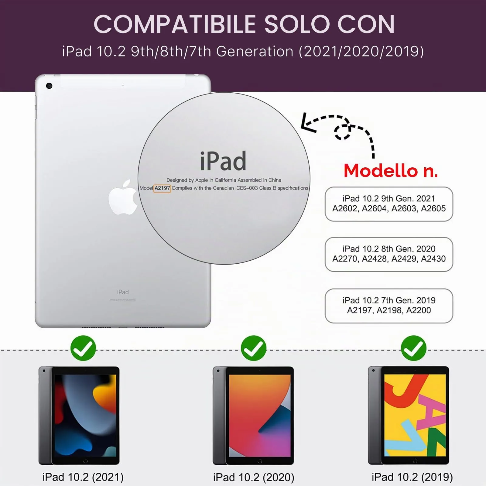 MoKo Cover per iPad 7a/8a/9a Generazione 10,2 Pollici con Portapenna - immagine 2