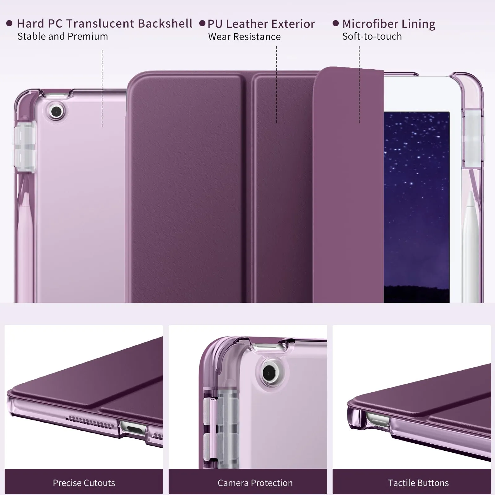 MoKo Cover per iPad 7a/8a/9a Generazione 10,2 Pollici con Portapenna - immagine 3