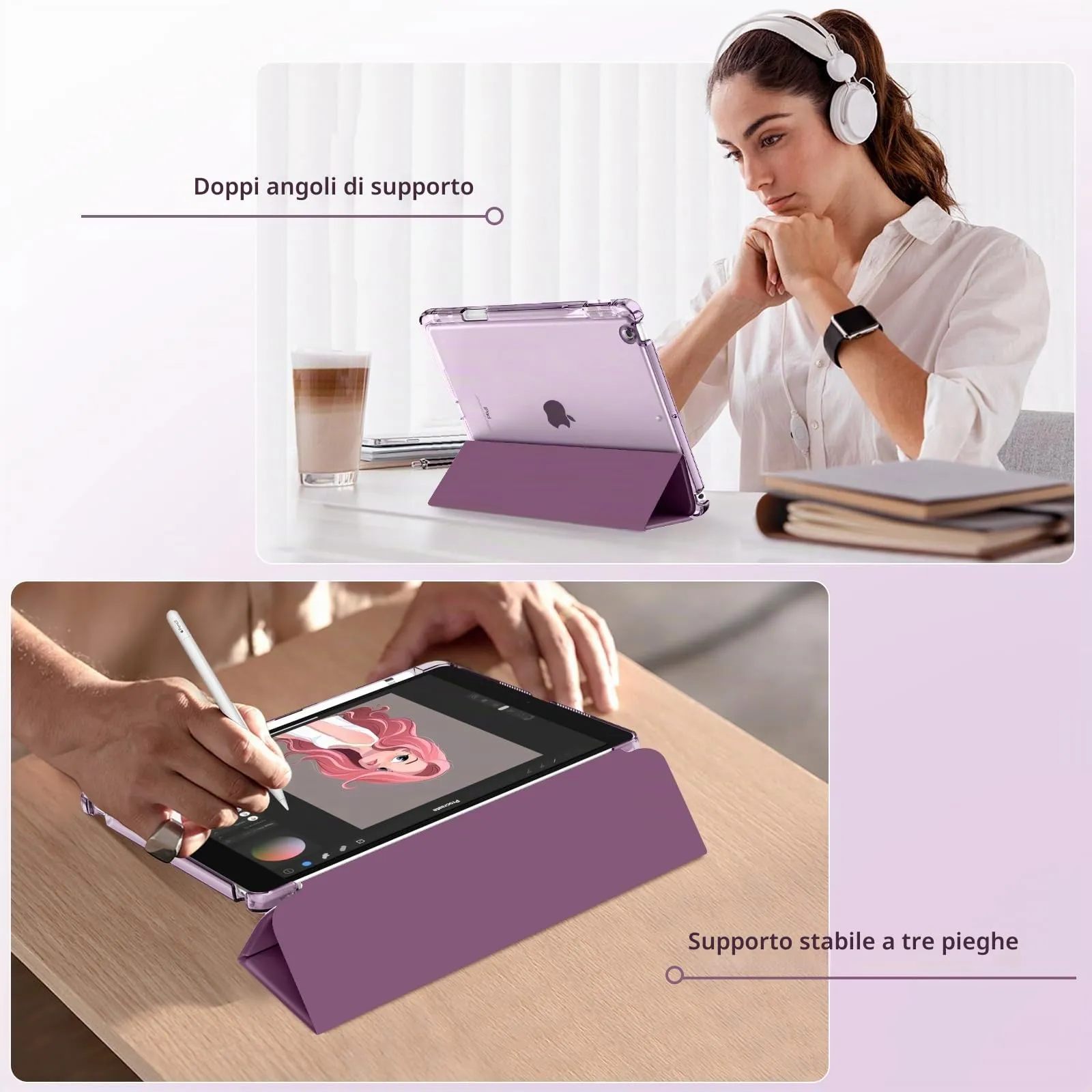 MoKo Cover per iPad 7a/8a/9a Generazione 10,2 Pollici con Portapenna - immagine 4