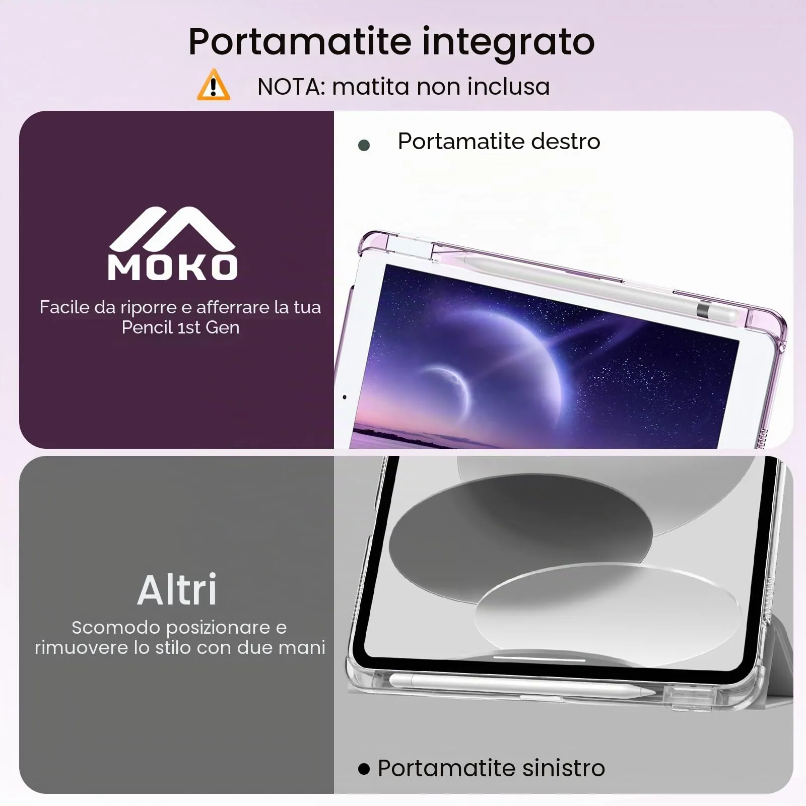 MoKo Cover per iPad 7a/8a/9a Generazione 10,2 Pollici con Portapenna - immagine 6