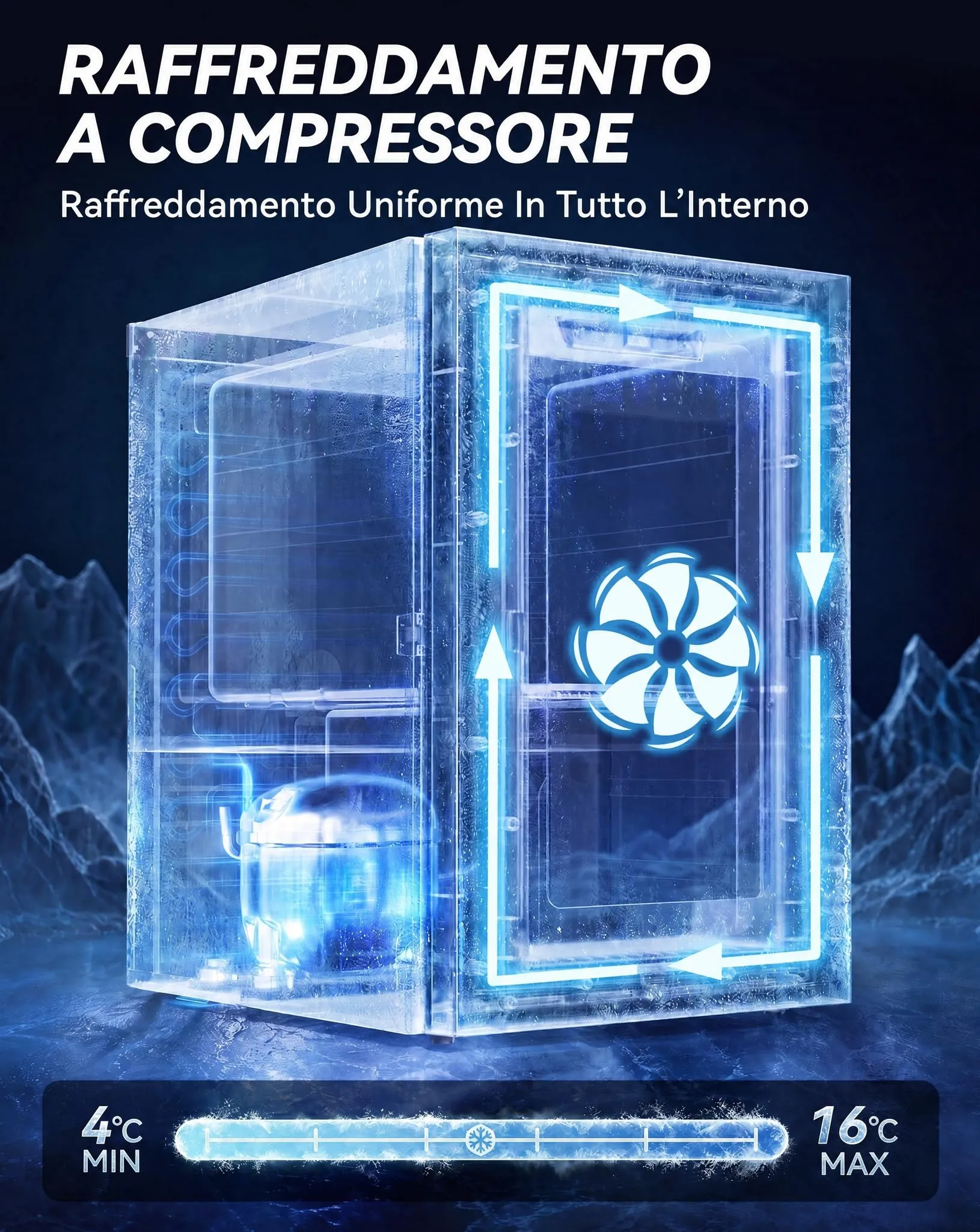 TRIUMPHKEY Mini Frigo 18L Silenzioso Nero JC-18UEL-F - immagine 5