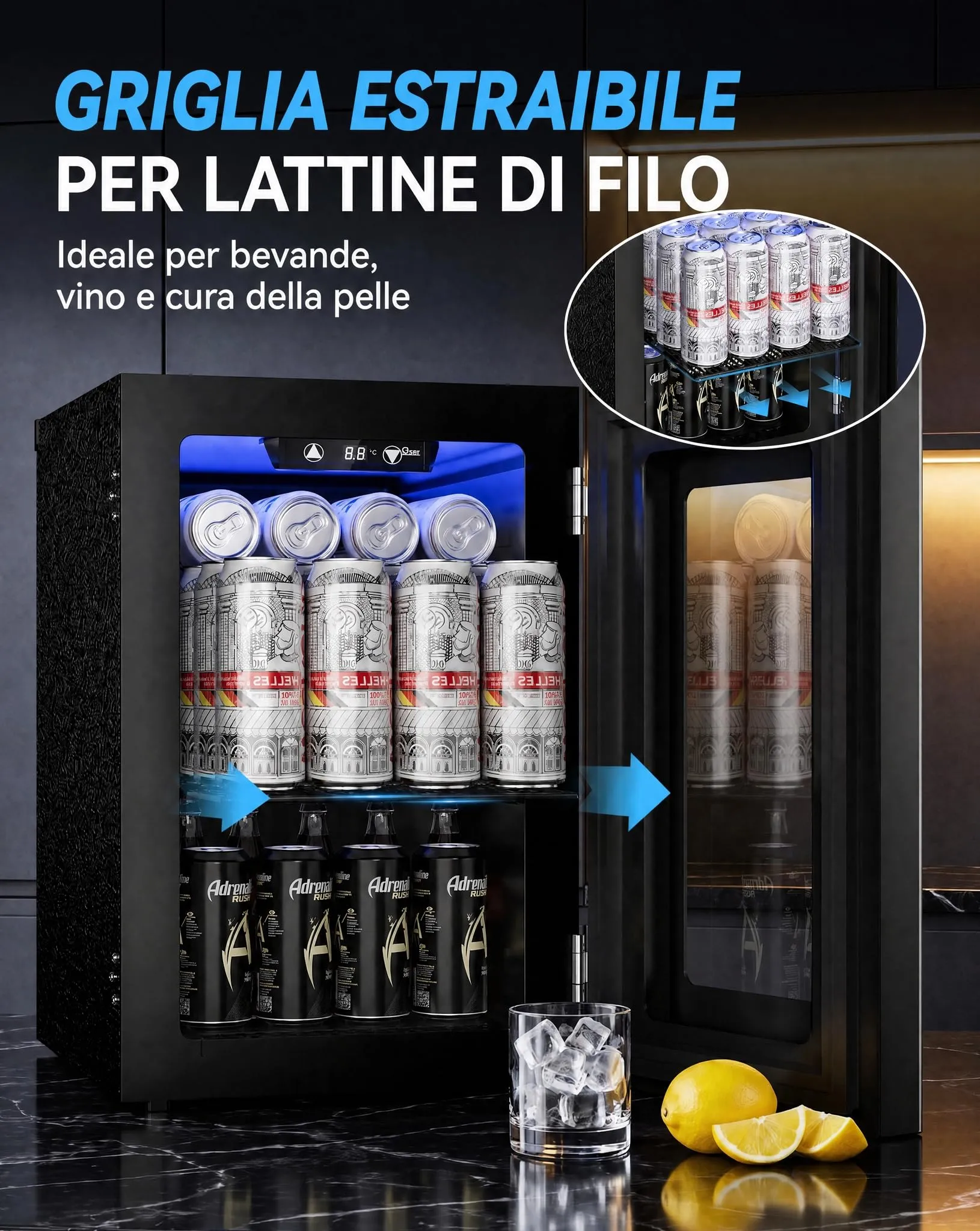 TRIUMPHKEY Mini Frigo 18L Silenzioso Nero JC-18UEL-F - immagine 7