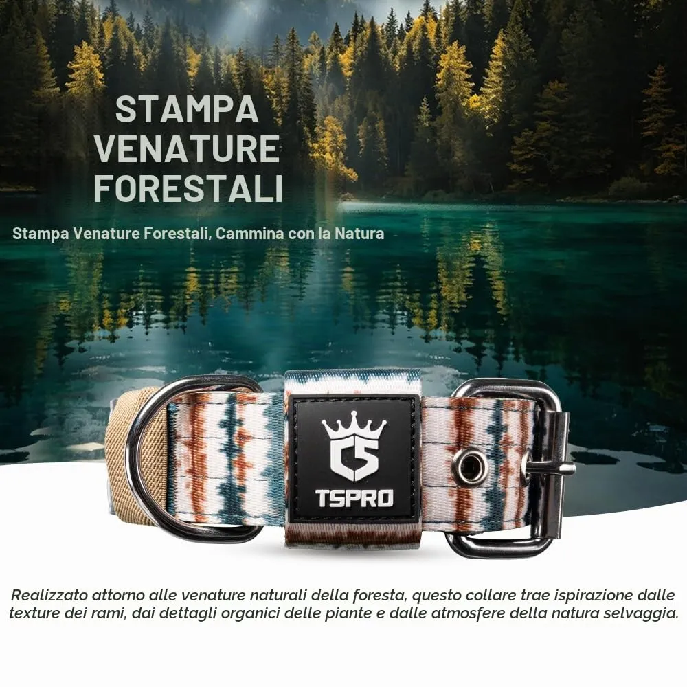 TSPRO Collare Tattico per Cane con Fodera Morbida, Taglia L (48–55 cm), Vena Bosco - immagine 2