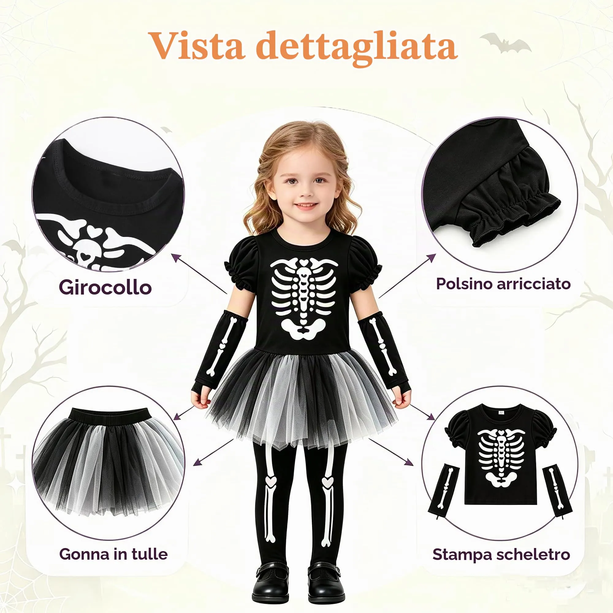 FUTERLY Costume Pipistrello Neonato per Halloween, 2-3 anni - immagine 2