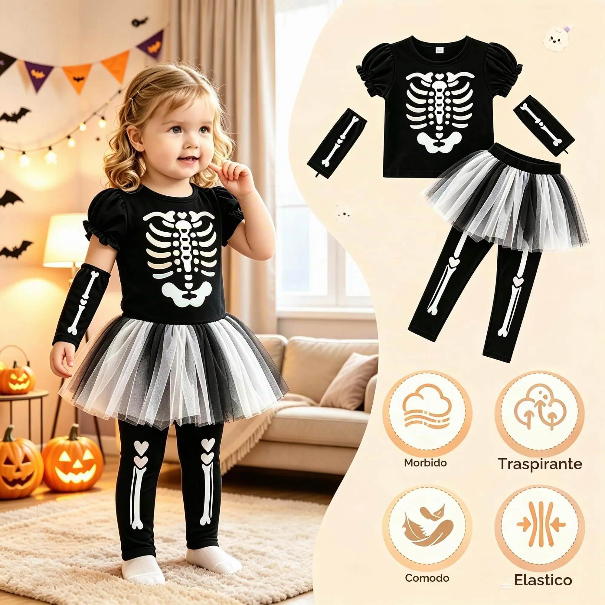 FUTERLY Costume Pipistrello Neonato per Halloween, 2-3 anni - immagine 3