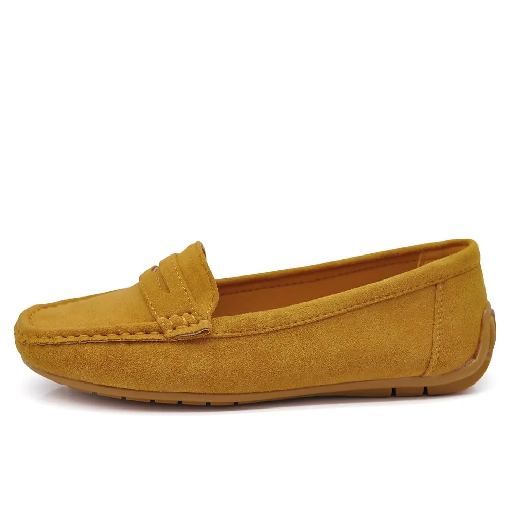 IF Mocassini Donna in Camoscio Sintetico FT245 Giallo N.37 - immagine 4