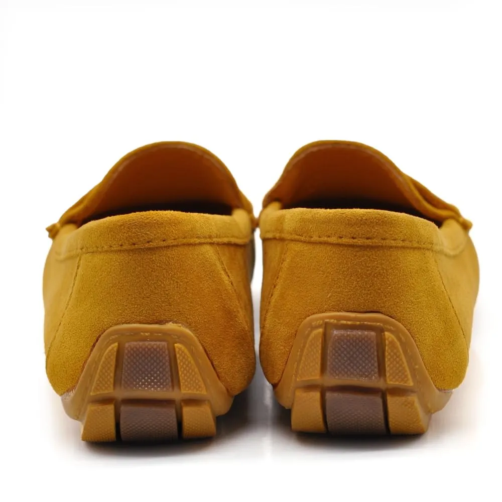 IF Mocassini Donna in Camoscio Sintetico FT245 Giallo N.37 - immagine 5