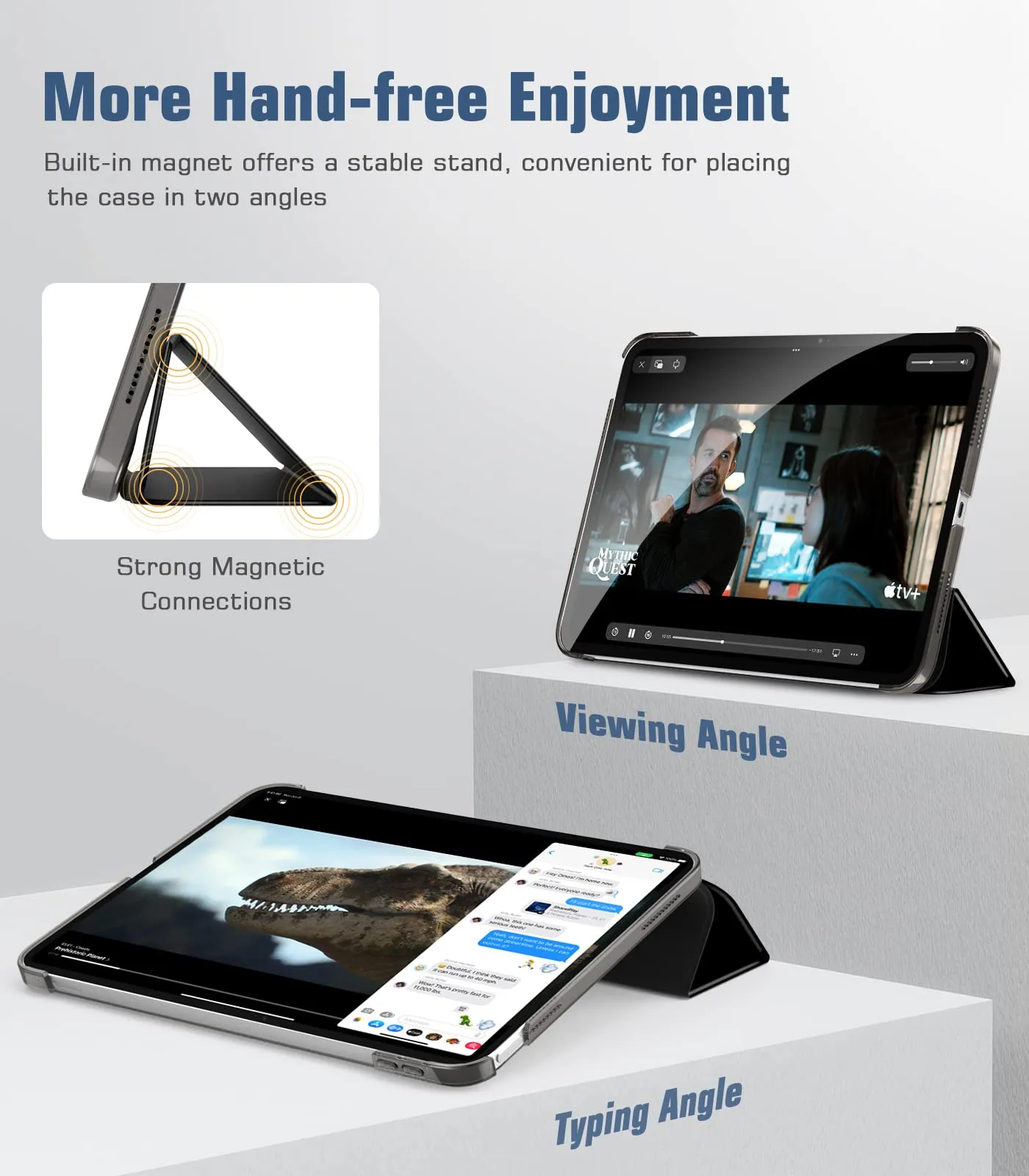 TiMOVO Cover per iPad 11" (A16) e iPad 10 Gen 10,9", Nero - immagine 4