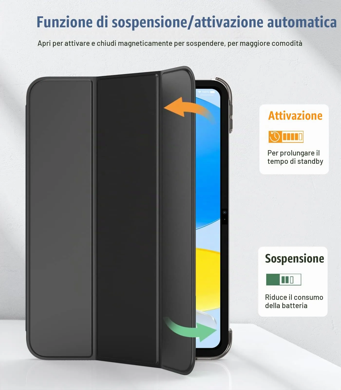 TiMOVO Cover per iPad 11" (A16) e iPad 10 Gen 10,9", Nero - immagine 5