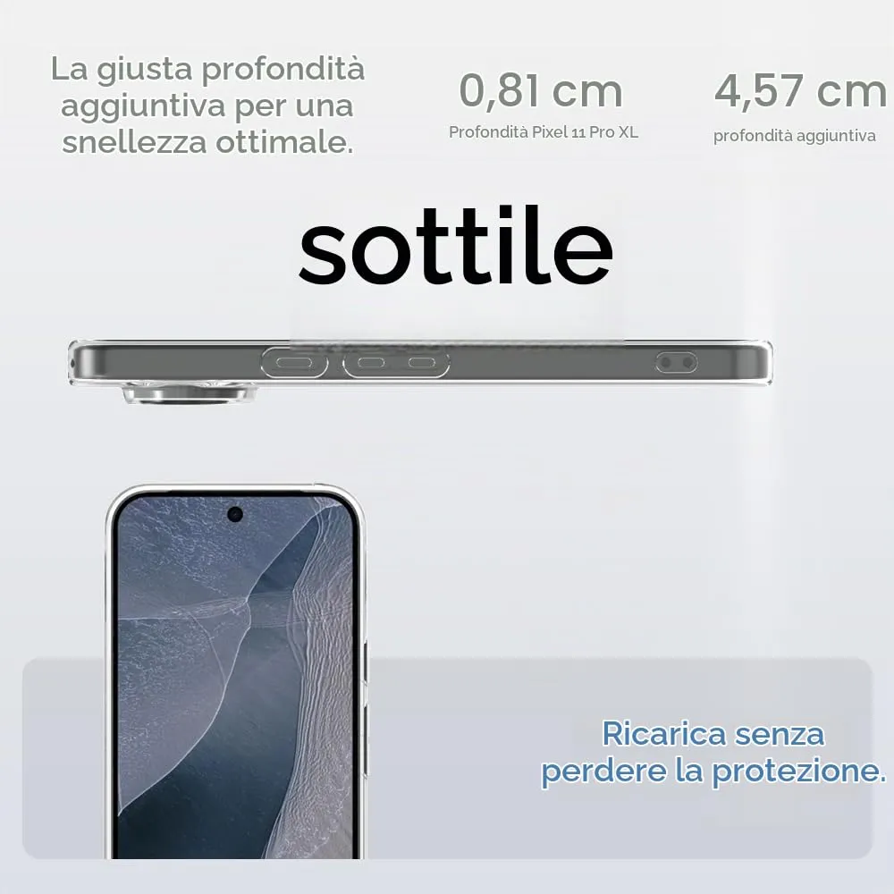 Captor Cover for Google Pixel 11 Pro XL, Soft Silicone Transparent Case - immagine 6