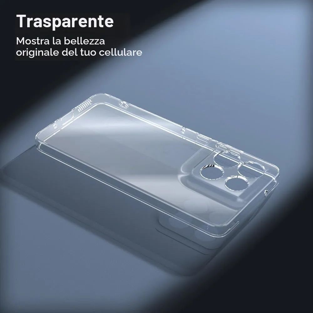 Captor Cover for Motorola Moto G86 5G, Clear Soft Silicone Case - immagine 5