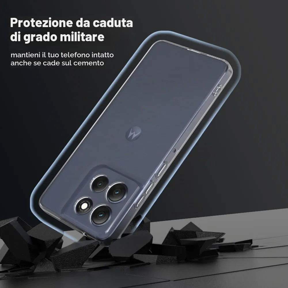 Captor Cover for Motorola Moto G86 5G, Clear Soft Silicone Case - immagine 8