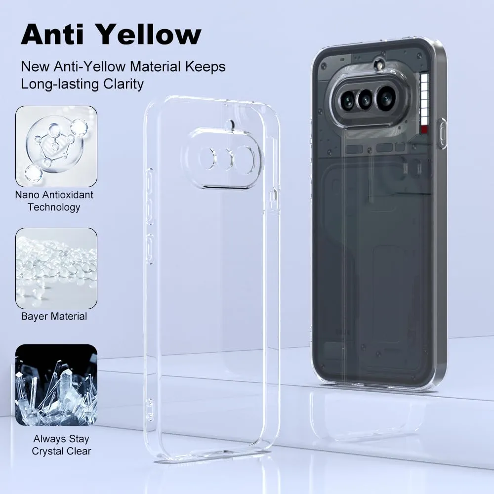 Captor Cover for Nothing Phone 4a, Transparent Soft Silicone Case - immagine 3