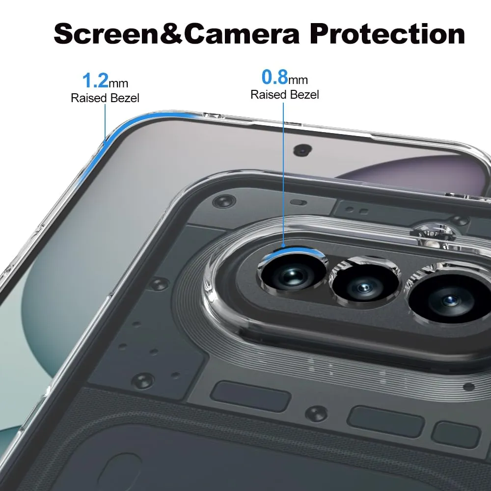 Captor Cover for Nothing Phone 4a, Transparent Soft Silicone Case - immagine 9