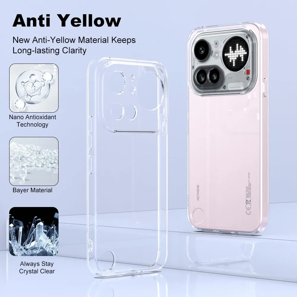 Captor Cover for Nothing Phone 4a Pro, Transparent Soft Silicone Case - immagine 5