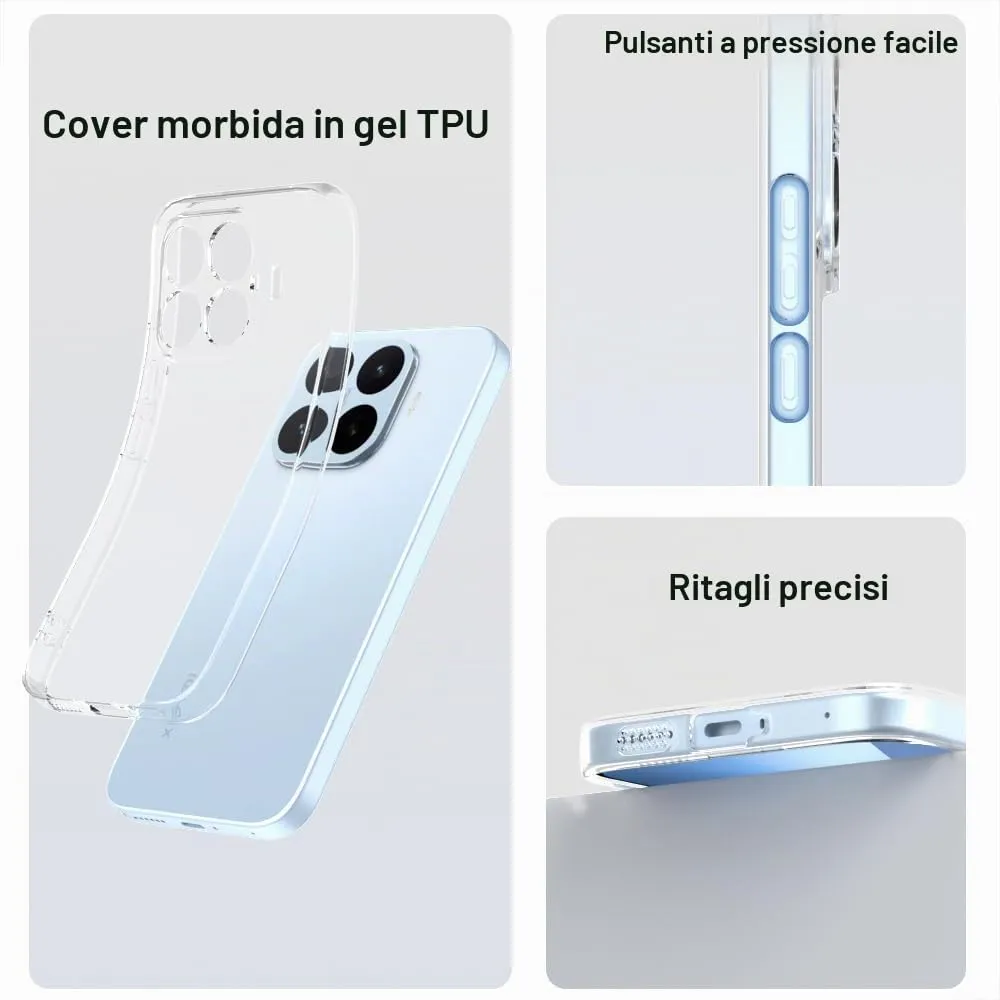 Captor Cover Xiaomi 17T Pro Custodia Trasparente in Silicone Morbido - immagine 7