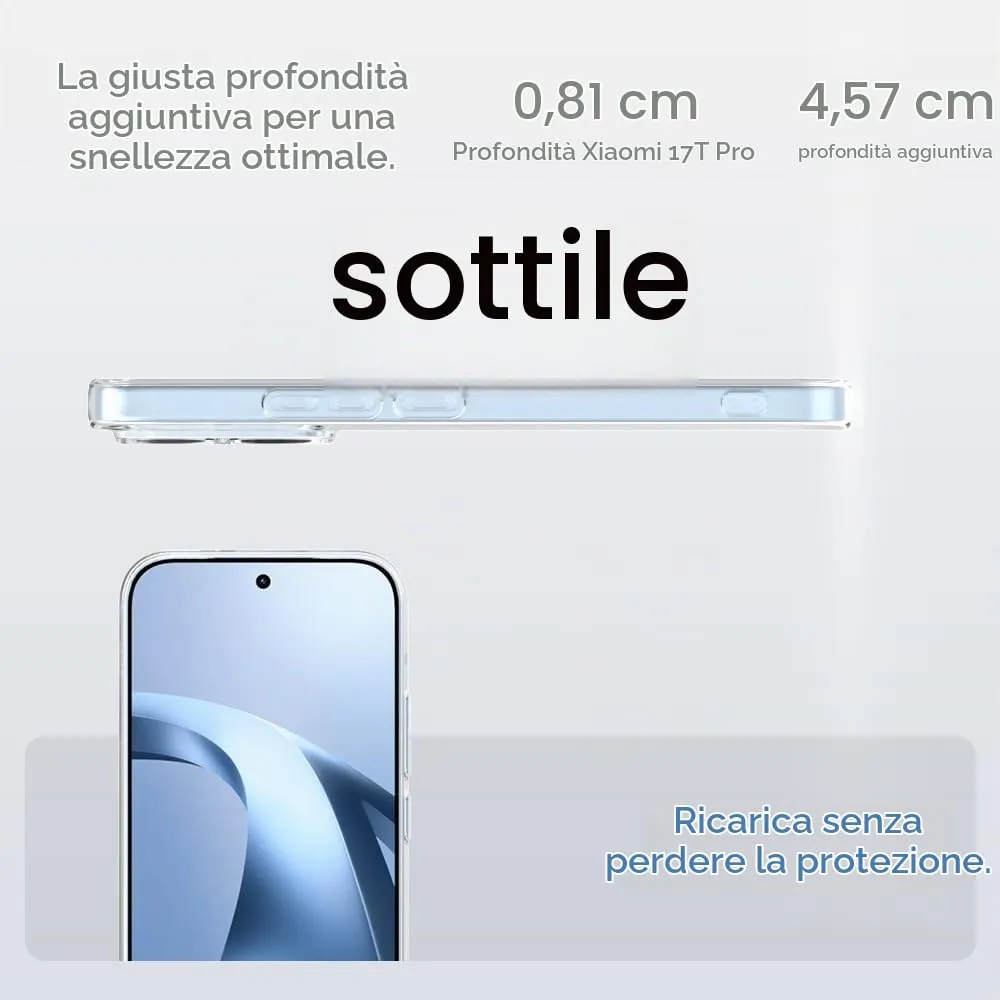 Captor Cover Xiaomi 17T Pro Custodia Trasparente in Silicone Morbido - immagine 9