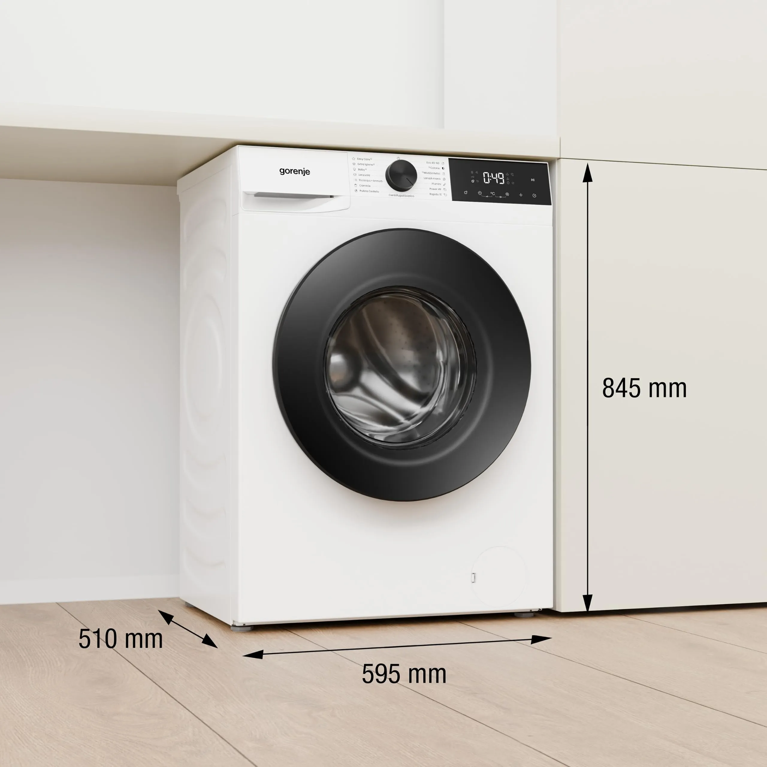 Gorenje WG2P84A32/IT Lavatrice Carica Frontale 8 kg, Bianco - immagine 2