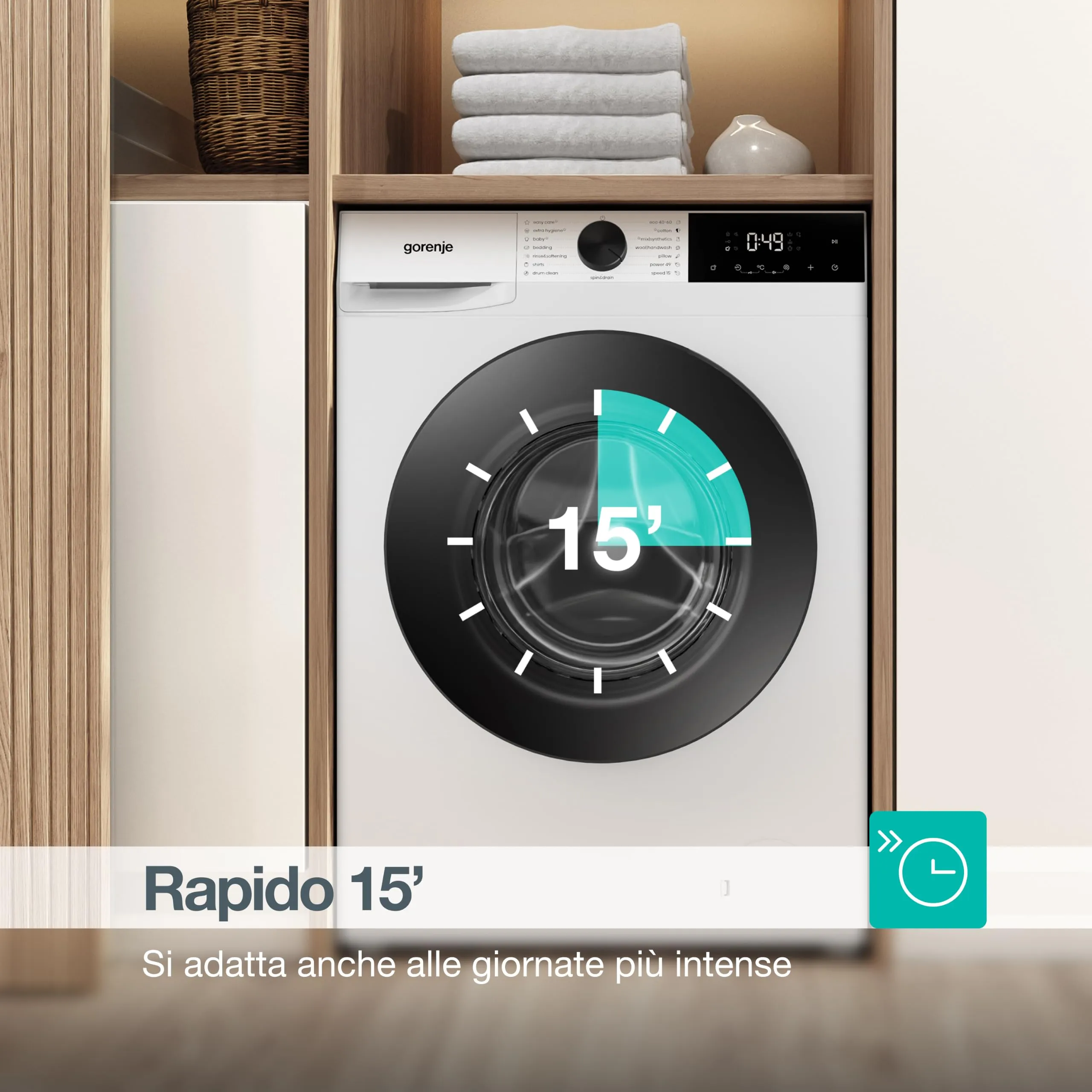 Gorenje WG2P84A32/IT Lavatrice Carica Frontale 8 kg, Bianco - immagine 9