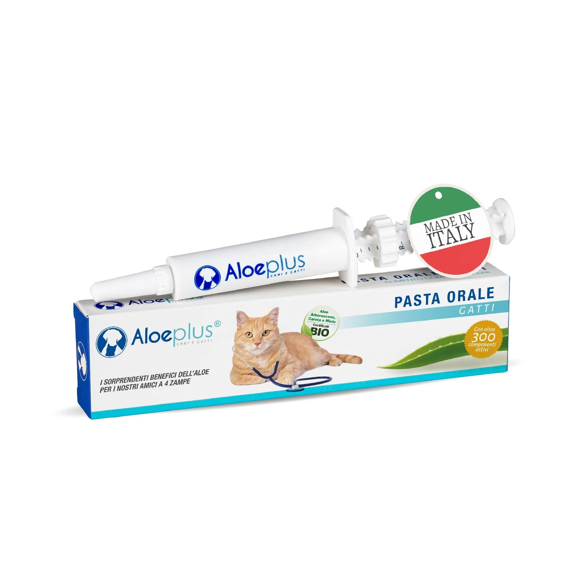 Aloeplus Pasta Orale per Gatti con Aloe Arborescens BIO, 15 ml - immagine 1