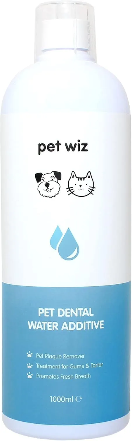 pet wiz Additivo per acqua dentale per cani e gatti, 1000 ml - immagine 1