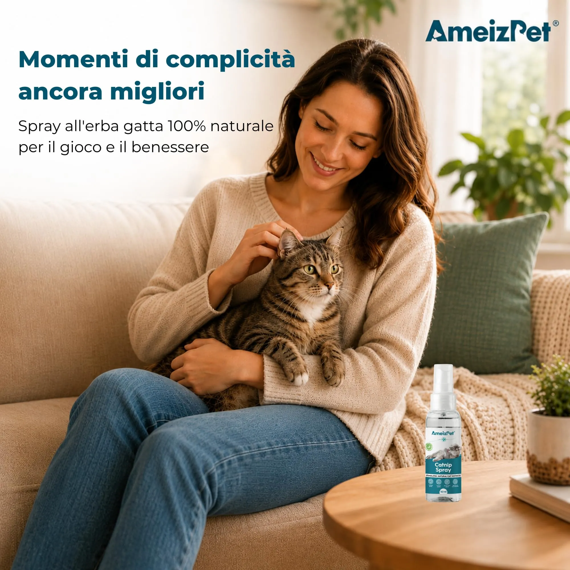 AmeizPet Spray all'Erba Gatta per Gatti, 50 ml - immagine 6
