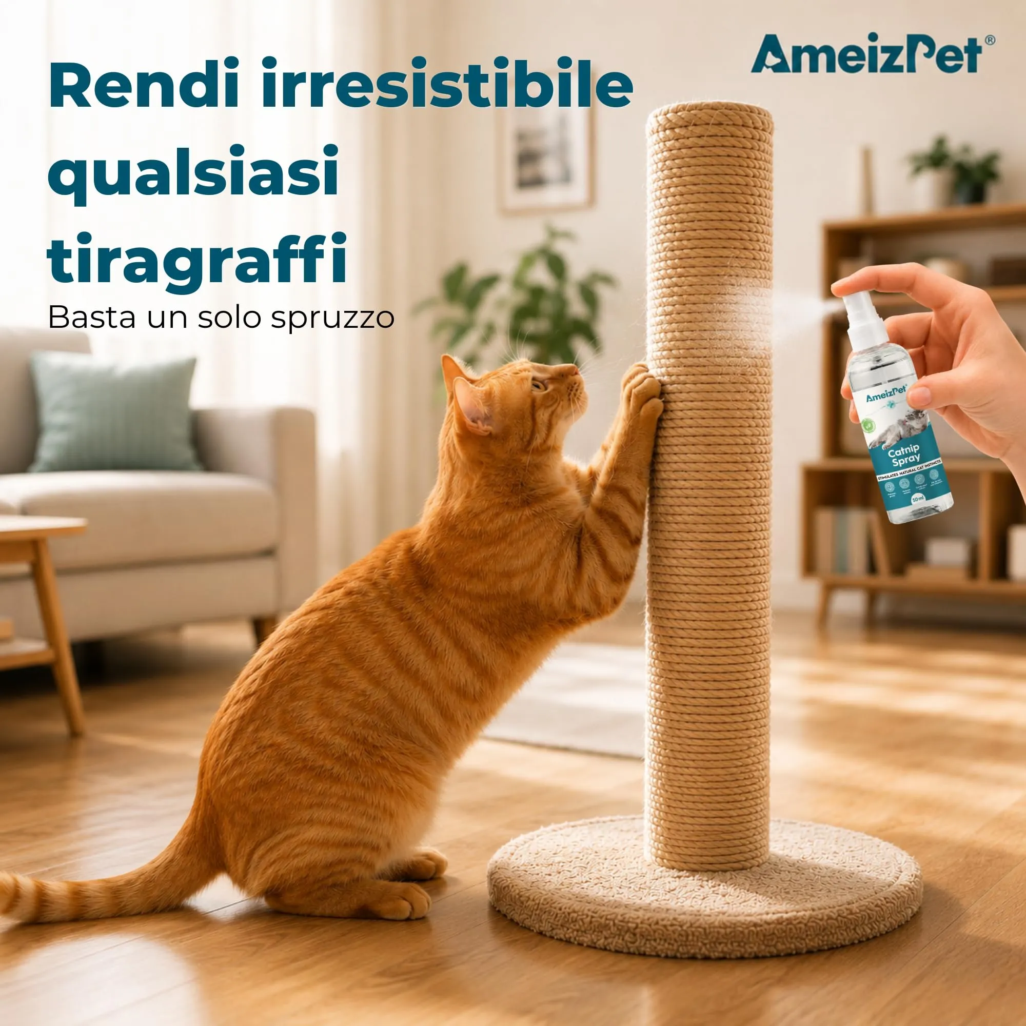 AmeizPet Spray all'Erba Gatta per Gatti, 50 ml - immagine 7