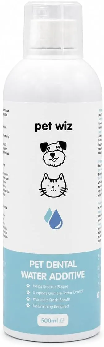 pet wiz Additivo per Acqua Dentale per Cani e Gatti, 500 ml - immagine 1