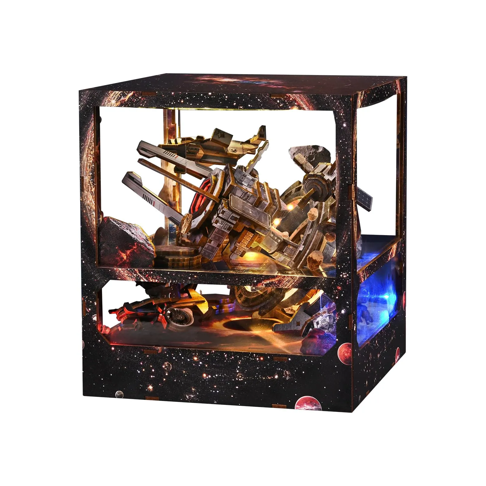 BATTREVO DIY Book Nook Kit Viaggiatore delle Stelle 3D Wooden Puzzle Miniature AH01-008/JHT-DIY-029 - immagine 1