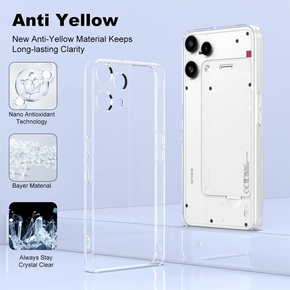 Captor Cover for Nothing Phone 3a Lite, Transparent Soft Silicone Case - immagine 6