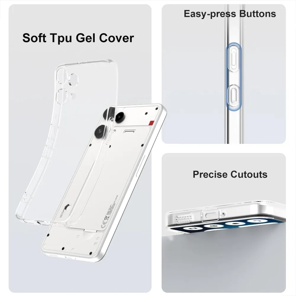Captor Cover for Nothing Phone 3a Lite, Transparent Soft Silicone Case - immagine 7
