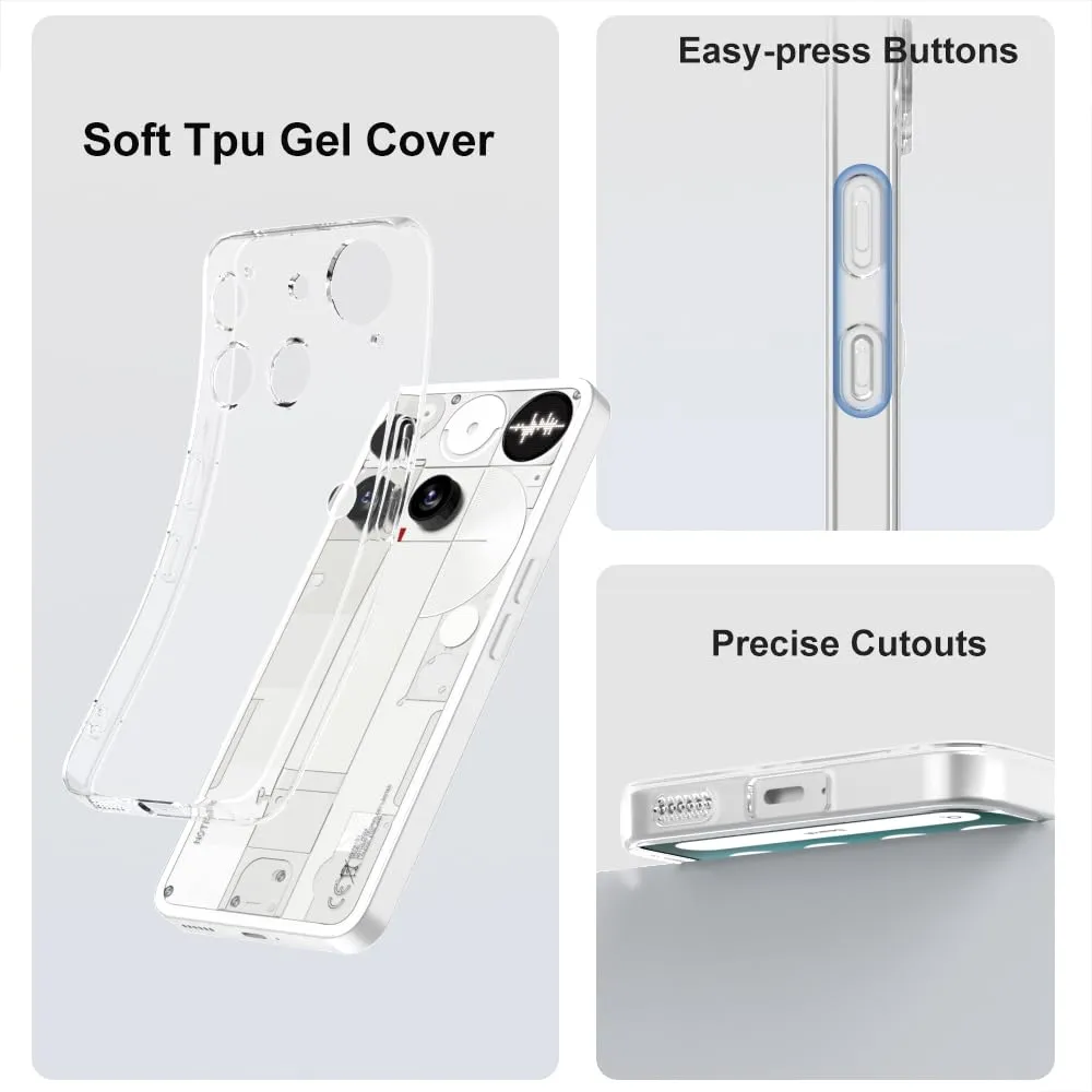 Captor Cover Nothing Phone 3 Custodia Trasparente Silicone Morbido - immagine 8