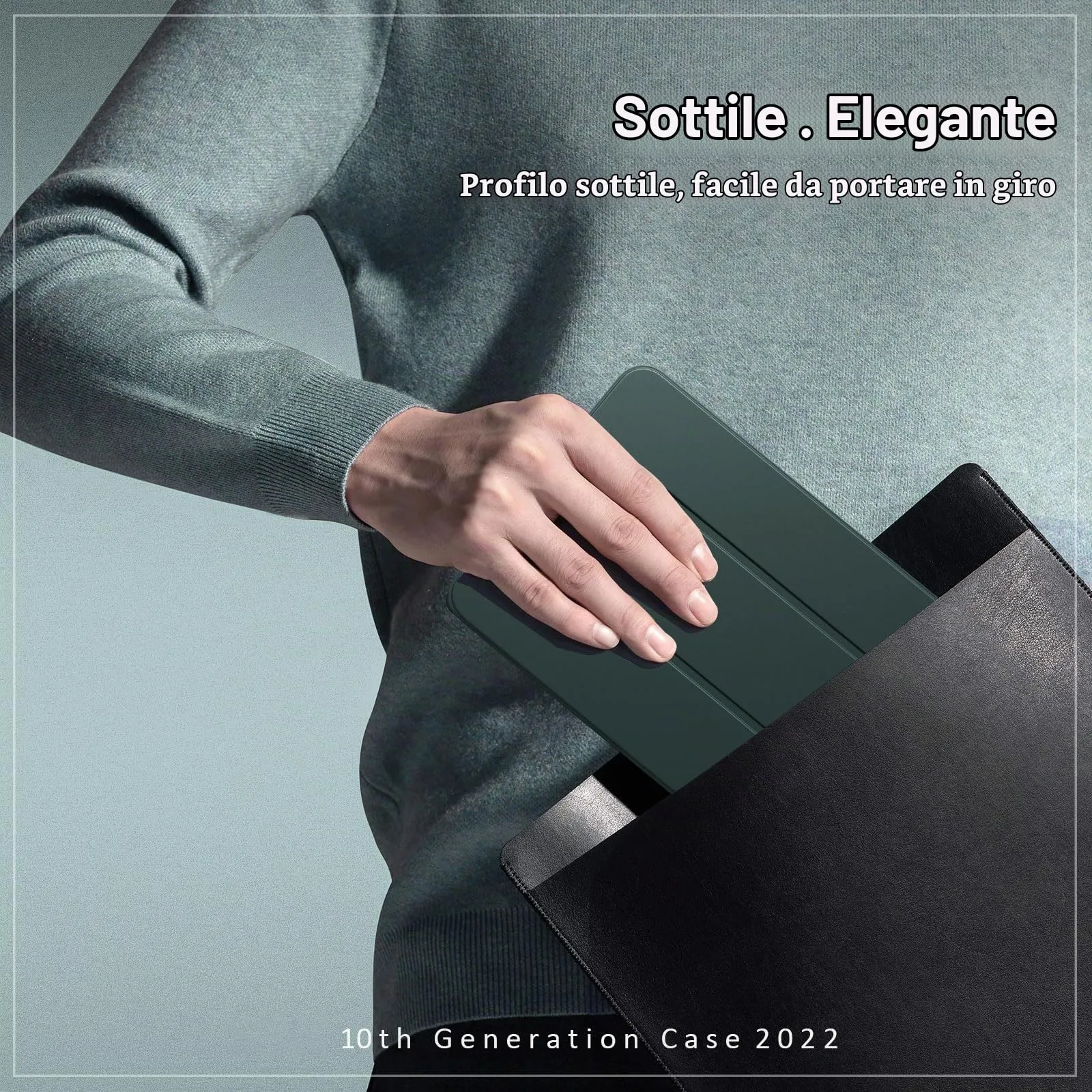 TiMOVO Cover per iPad 11" (A16) e iPad 10 Gen 10,9", Verde Scuro - immagine 7
