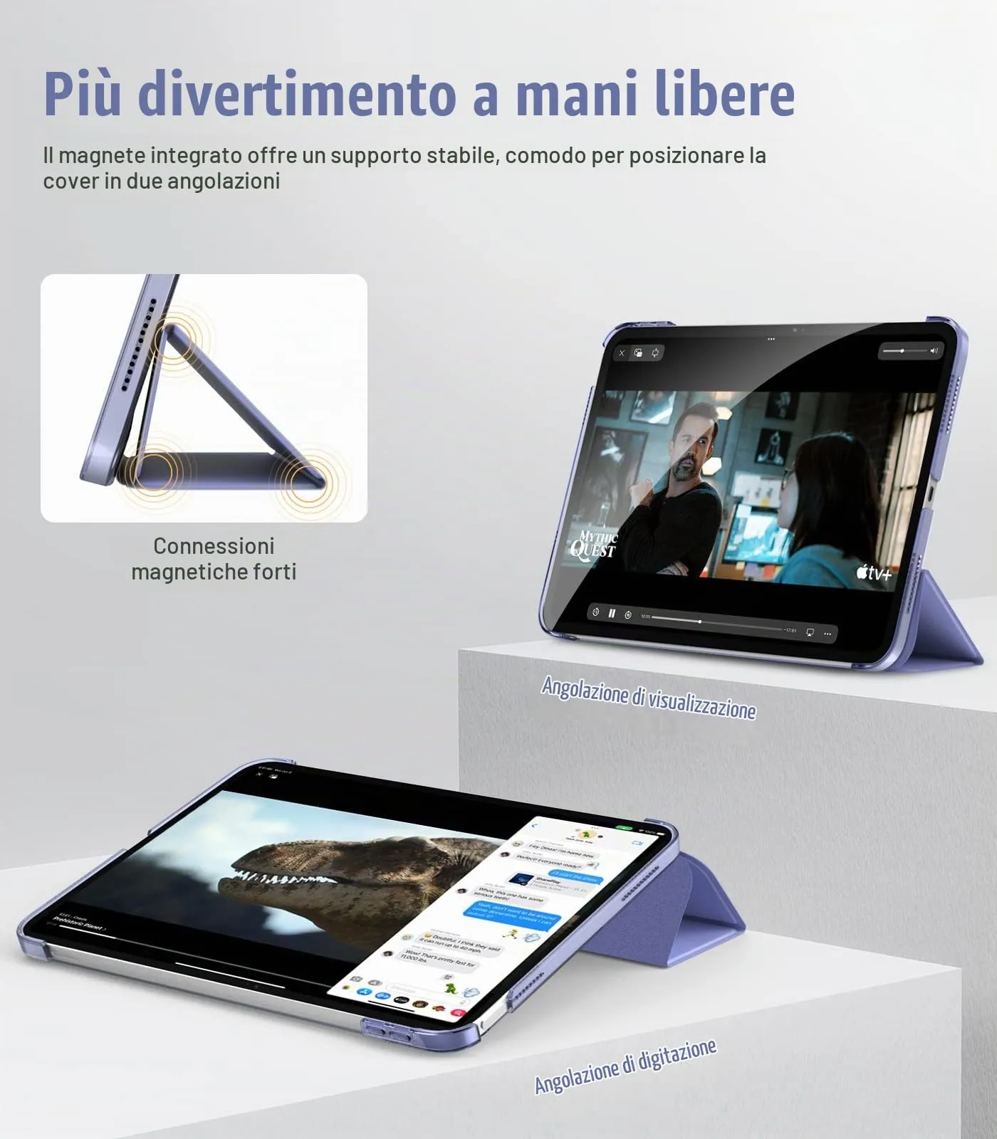 TiMOVO Custodia per iPad 11 Gen (A16) 11" e iPad 10 Gen 10,9", Lavanda - immagine 3