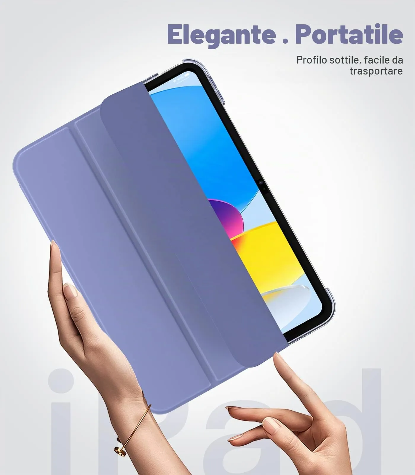 TiMOVO Custodia per iPad 11 Gen (A16) 11" e iPad 10 Gen 10,9", Lavanda - immagine 7