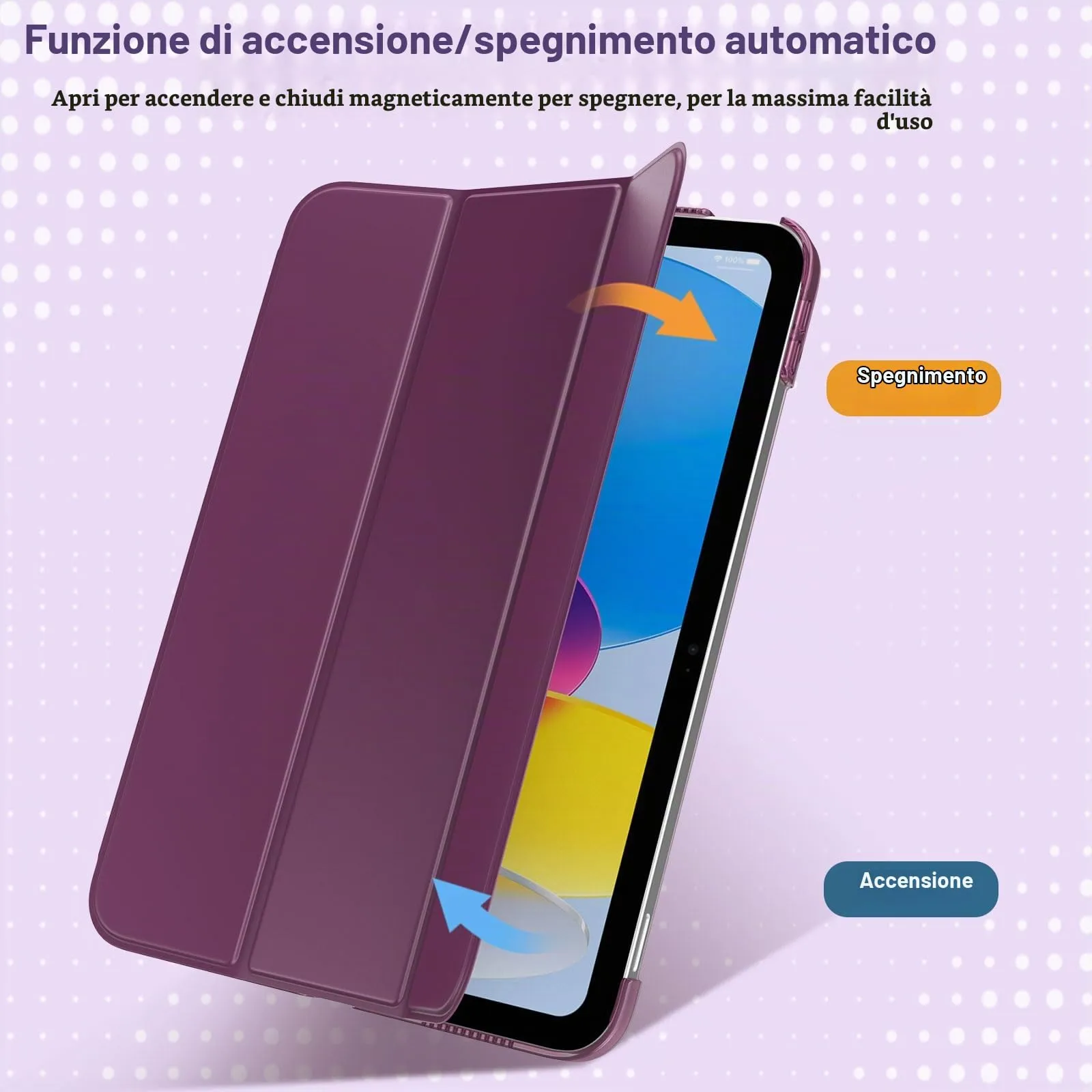 TiMOVO Custodia per iPad 11" (A16) e iPad 10 Generazione 10,9", Viola Scuro - immagine 8