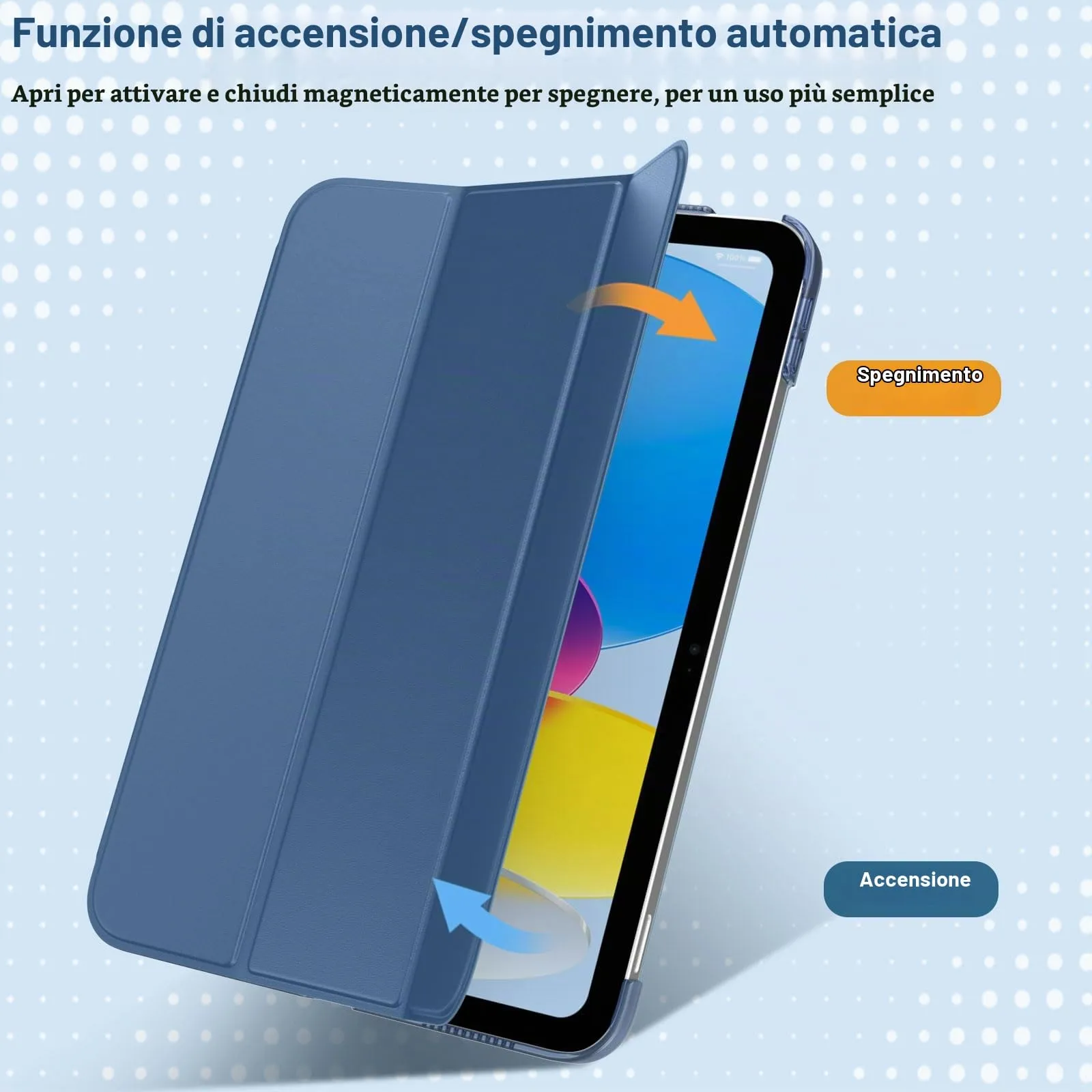 TiMOVO Cover per iPad 11ª Gen 11" (2025) e iPad 10ª Gen 10,9", Blu Mare Scuro - immagine 8