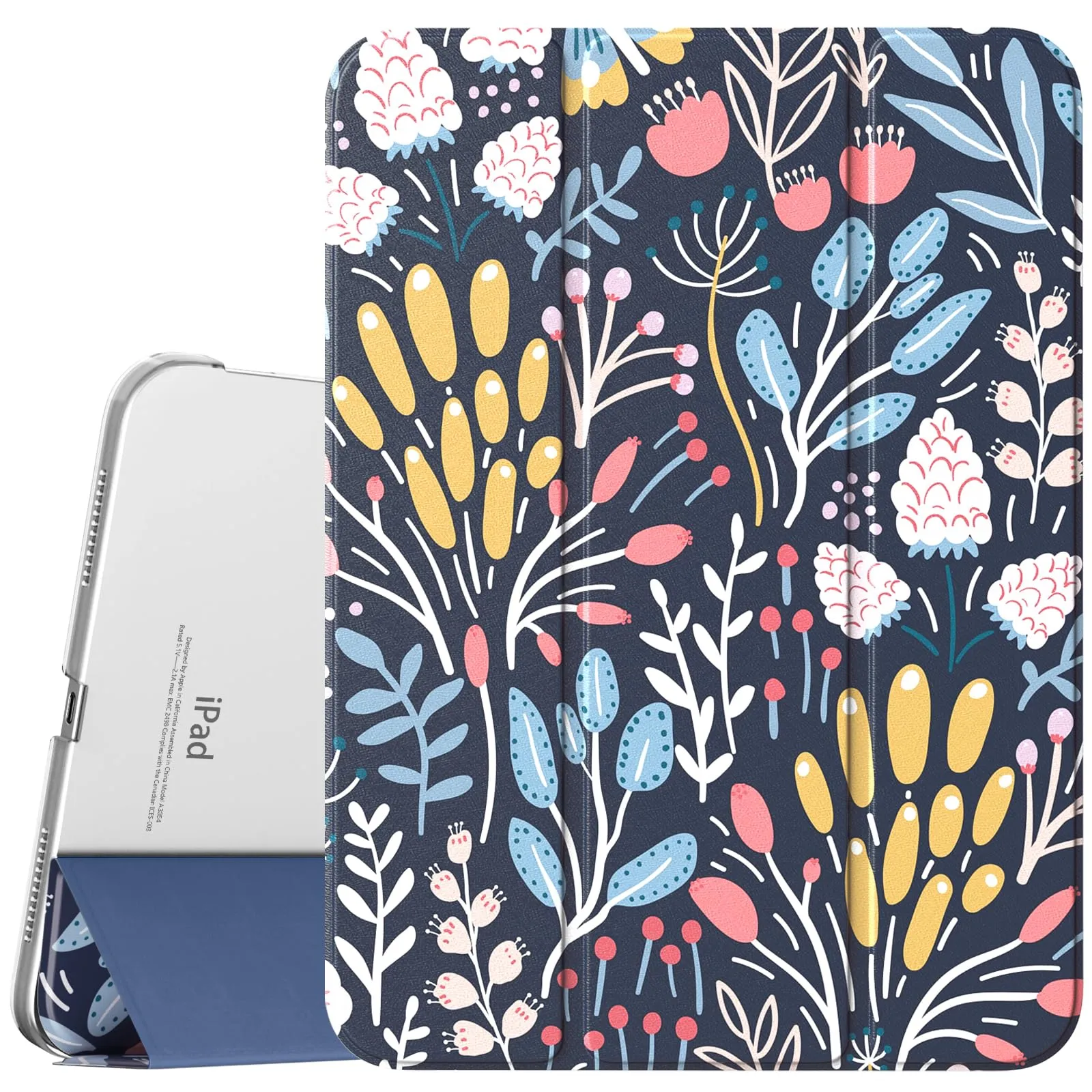 TiMOVO Custodia per iPad 11" (A16) e iPad 10 Gen 10,9", Fiore Colorato - immagine 1