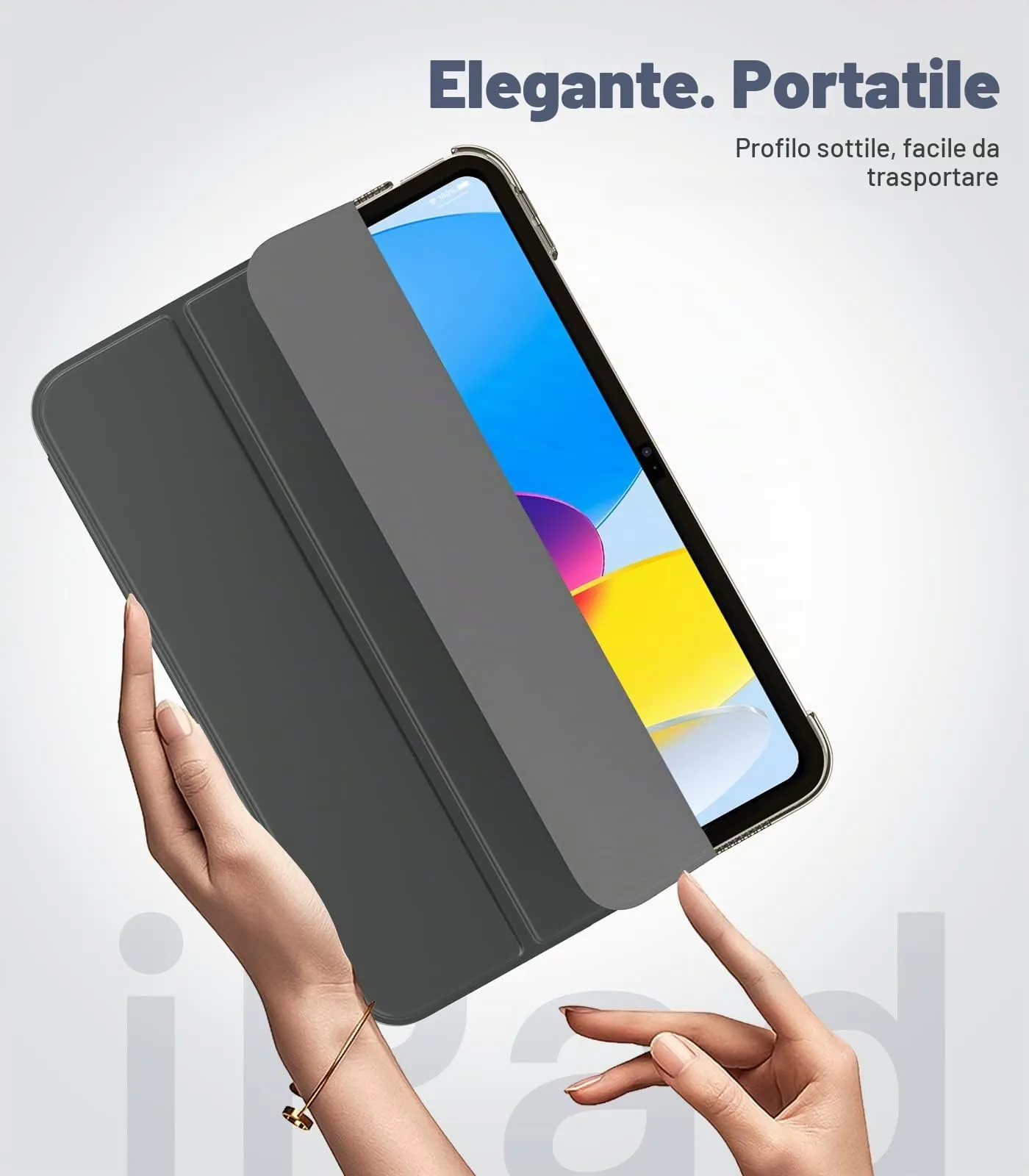 TiMOVO Custodia per iPad 11" (A16) / iPad 10 Gen 10,9", Grigio Metalizzato - immagine 8