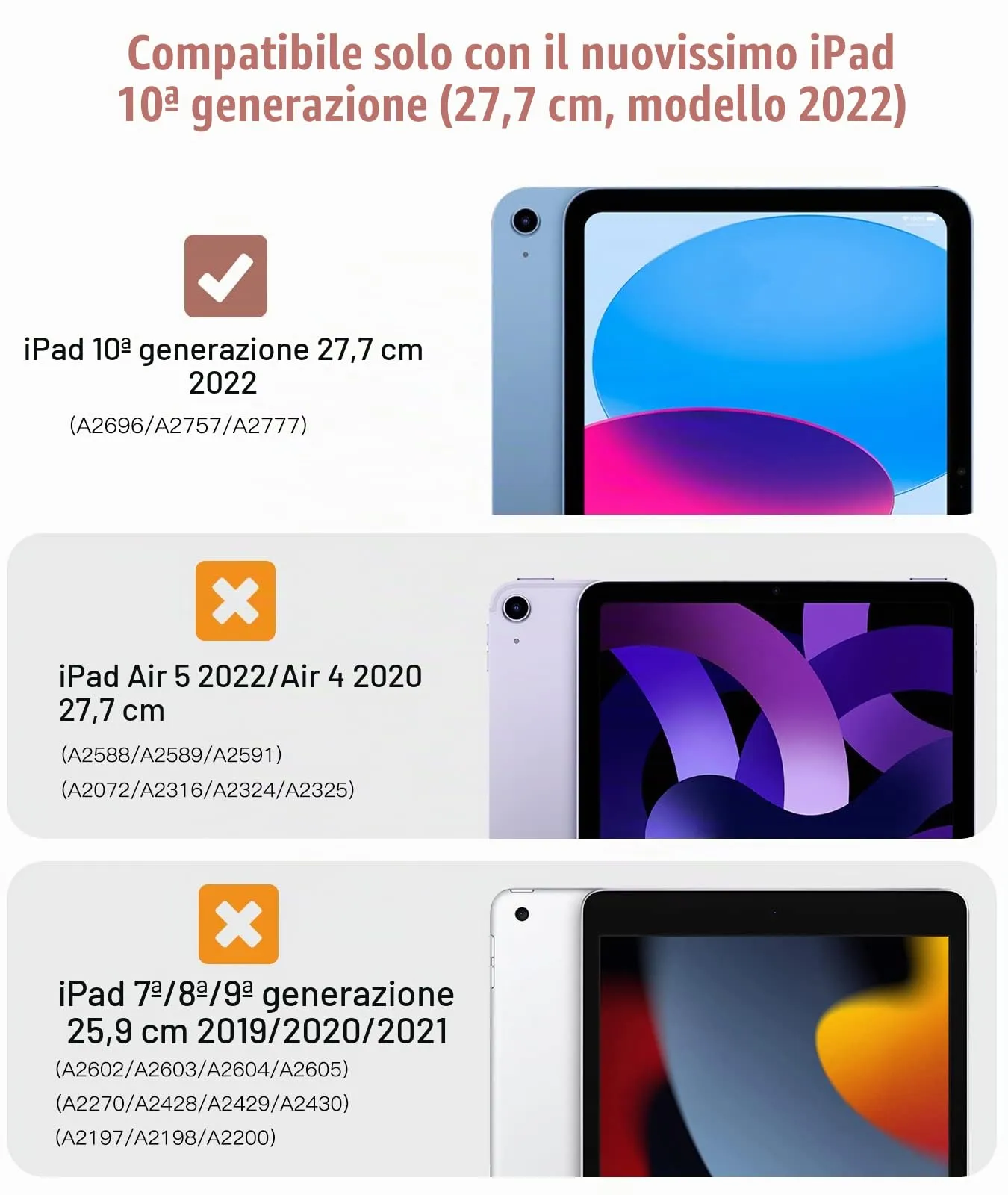 TiMOVO Custodia per iPad 11ª Generazione 11" / iPad 10ª Generazione 10,9", Oro Rosa - immagine 2