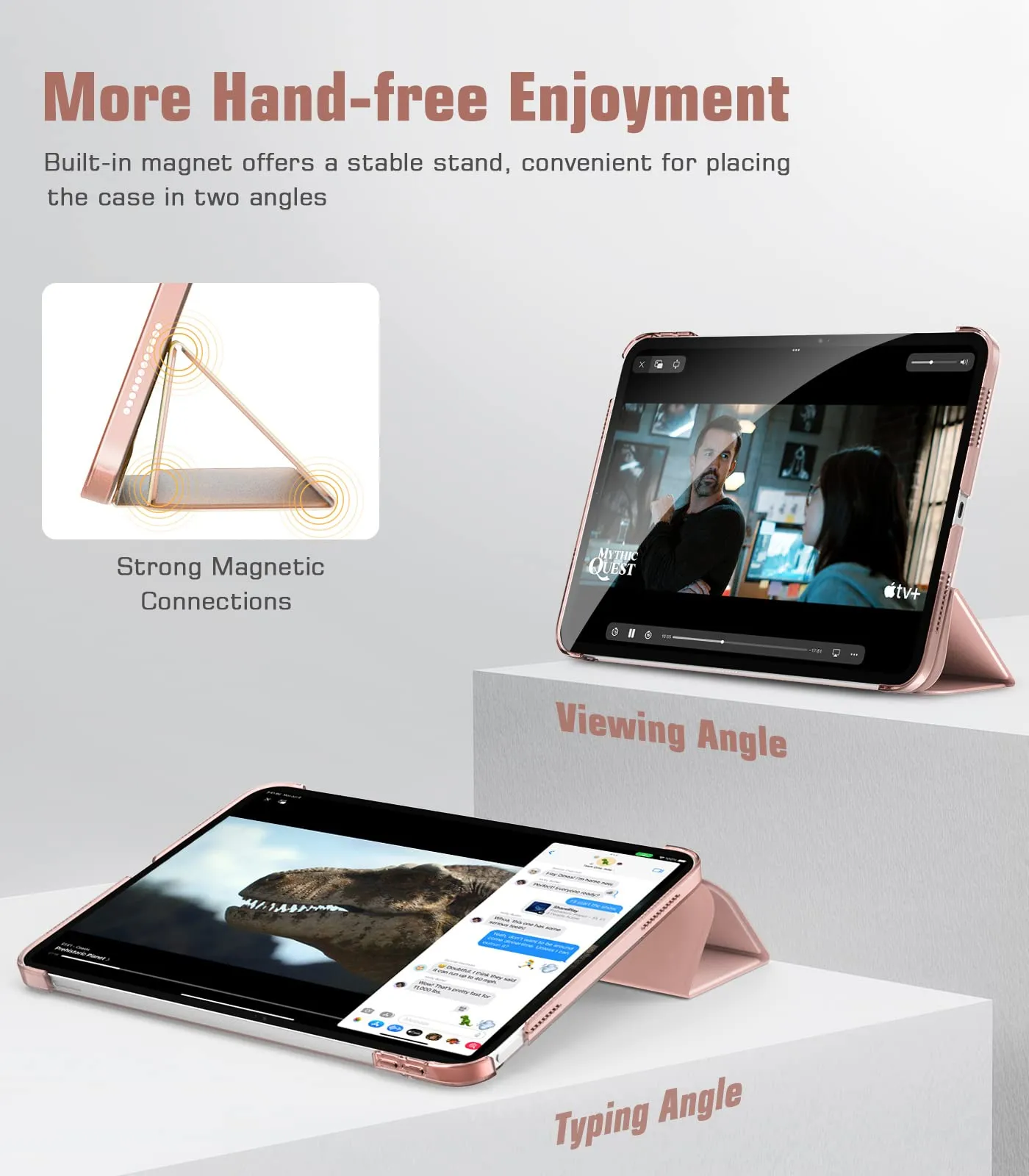 TiMOVO Custodia per iPad 11ª Generazione 11" / iPad 10ª Generazione 10,9", Oro Rosa - immagine 4