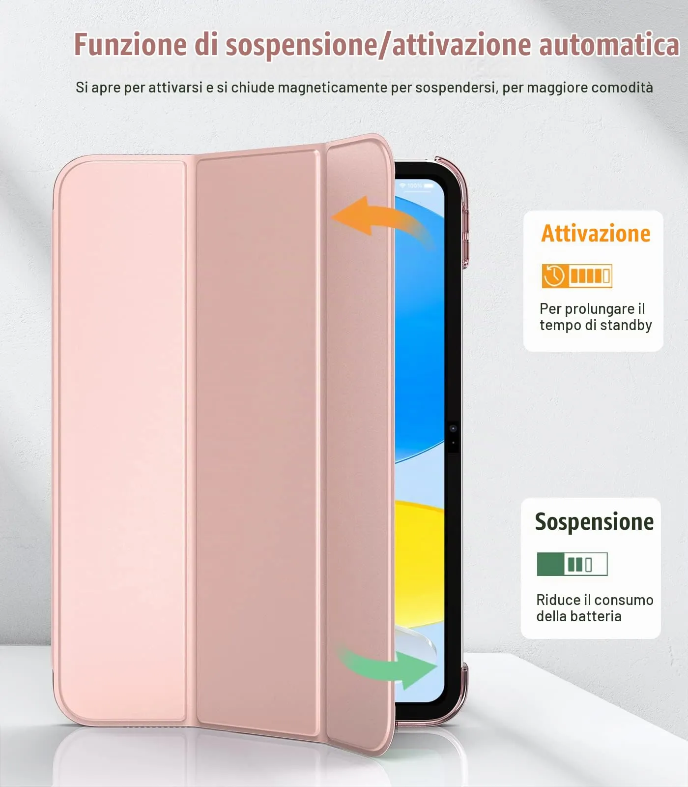 TiMOVO Custodia per iPad 11ª Generazione 11" / iPad 10ª Generazione 10,9", Oro Rosa - immagine 5