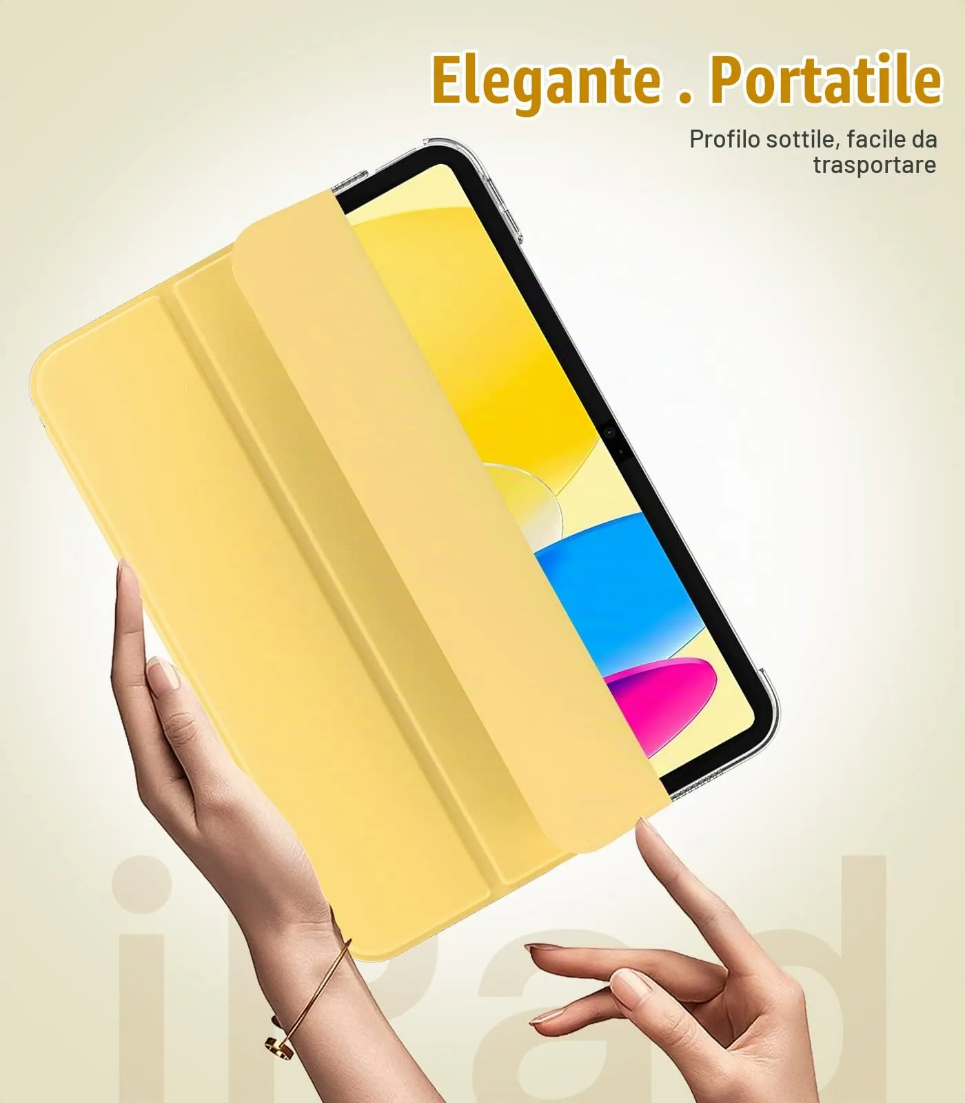TiMOVO Cover per iPad 11" (A16) e iPad 10 Gen 10,9", Giallo Chiaro - immagine 8