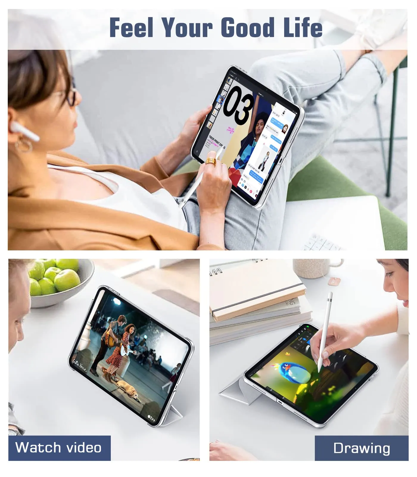 TiMOVO Cover per iPad 11ª Gen 11" e iPad 10ª Gen 10,9", Argento - immagine 7