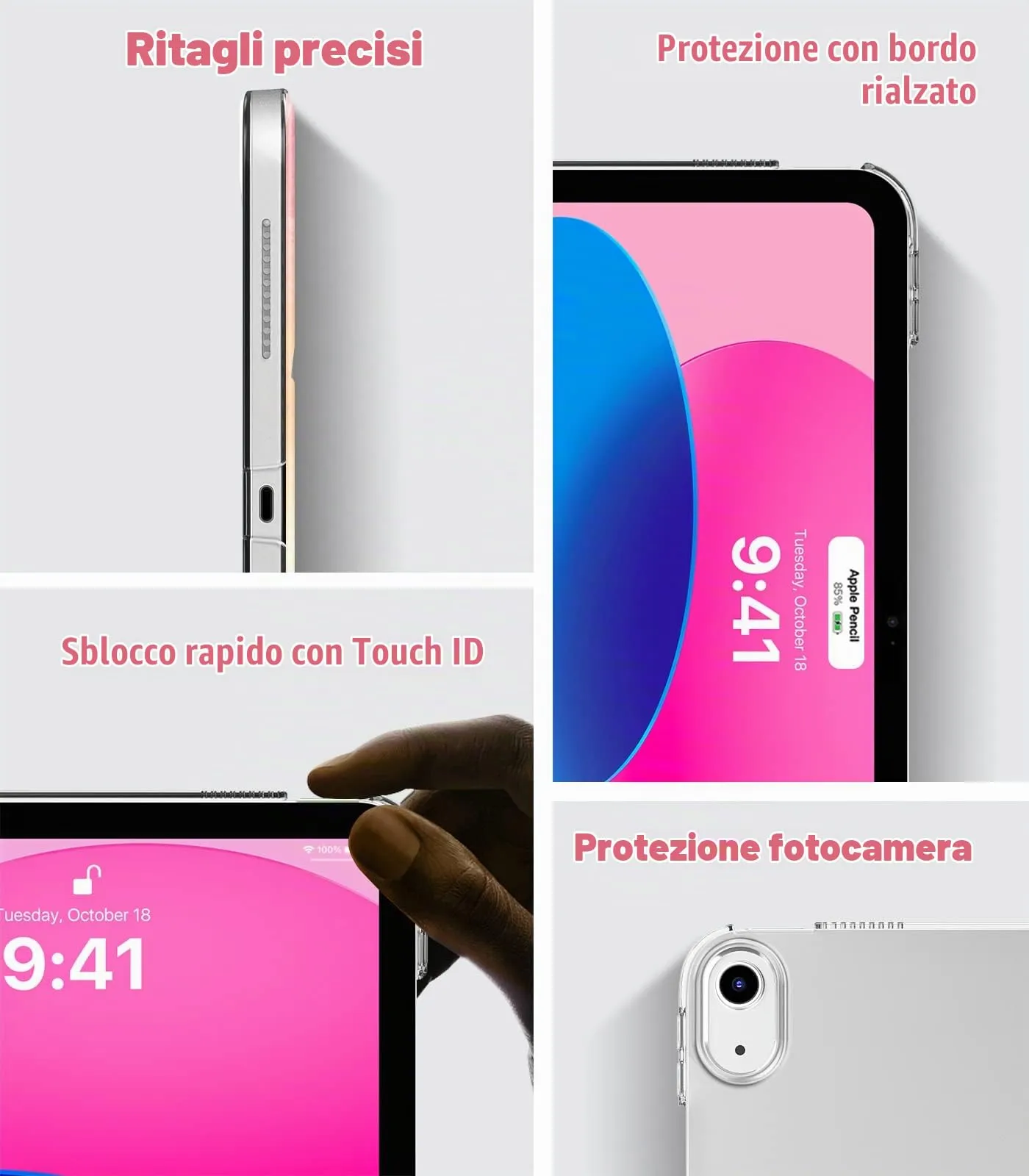 TiMOVO Cover per iPad 11" (A16) e iPad 10 Gen 10,9", Arcobaleno - immagine 6