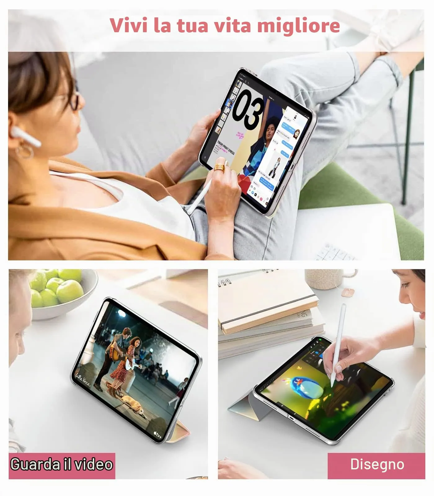TiMOVO Cover per iPad 11" (A16) e iPad 10 Gen 10,9", Arcobaleno - immagine 7